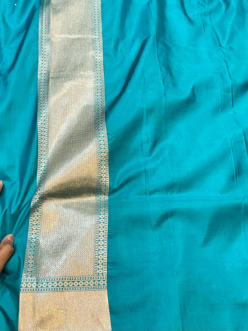 Sea Green 100% Pure Banarasi Katan Silk Meenakari Saree