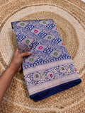 Royal Blue 100% Pure Banarasi Katan Silk Meenakari Brocade Saree