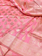 Prebook | Baby Pink 100% Pure Banarasi Katan Silk Saree