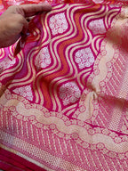 Prebook | Rani Pink 100% Pure Banarasi Katan Silk Tilfi Meenakari Saree
