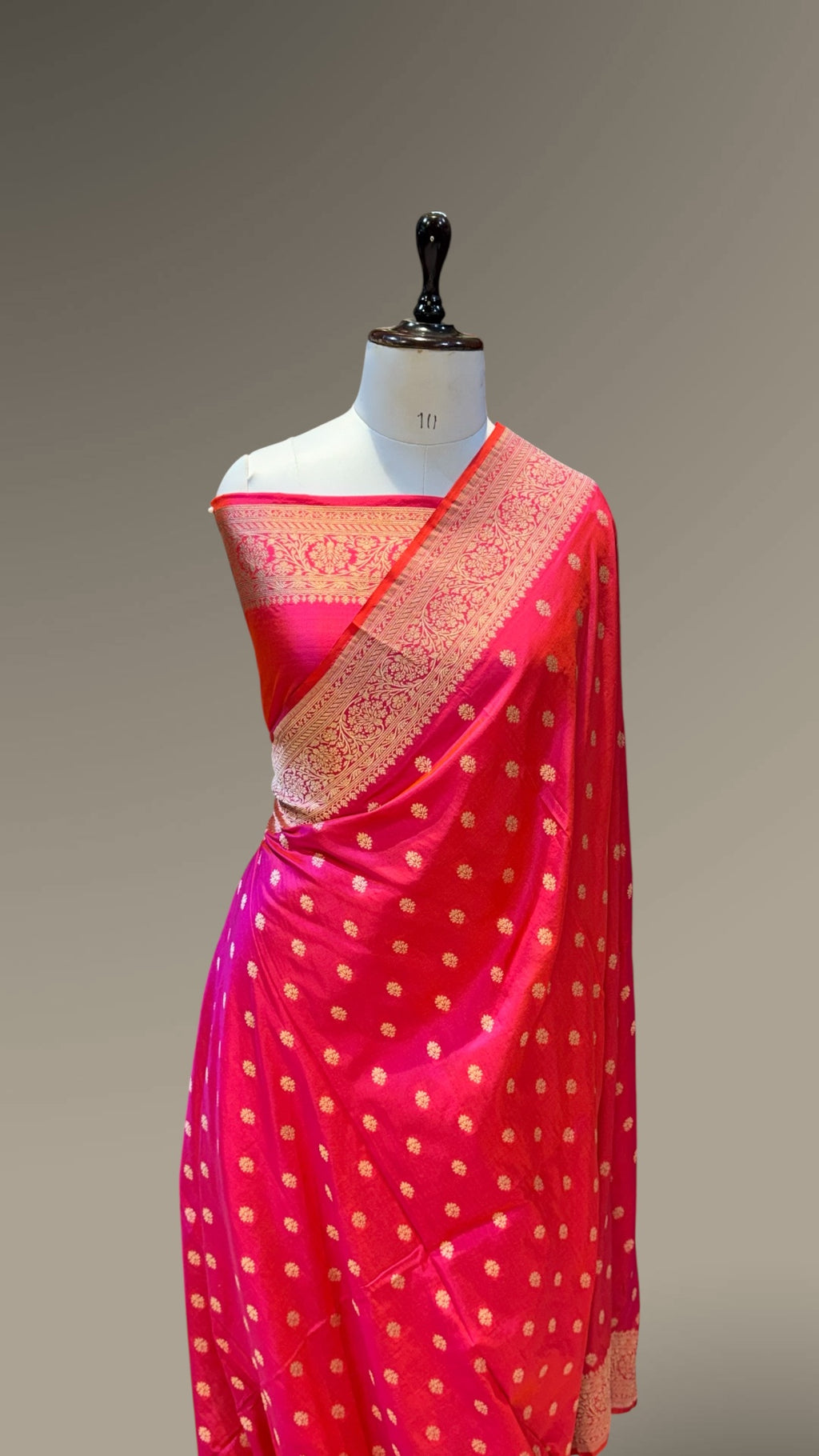 Prebook | Dual Shade Pink Pure Banarasi Katan Silk Saree