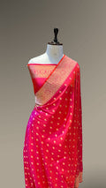 Prebook | Dual Shade Pink Pure Banarasi Katan Silk Saree