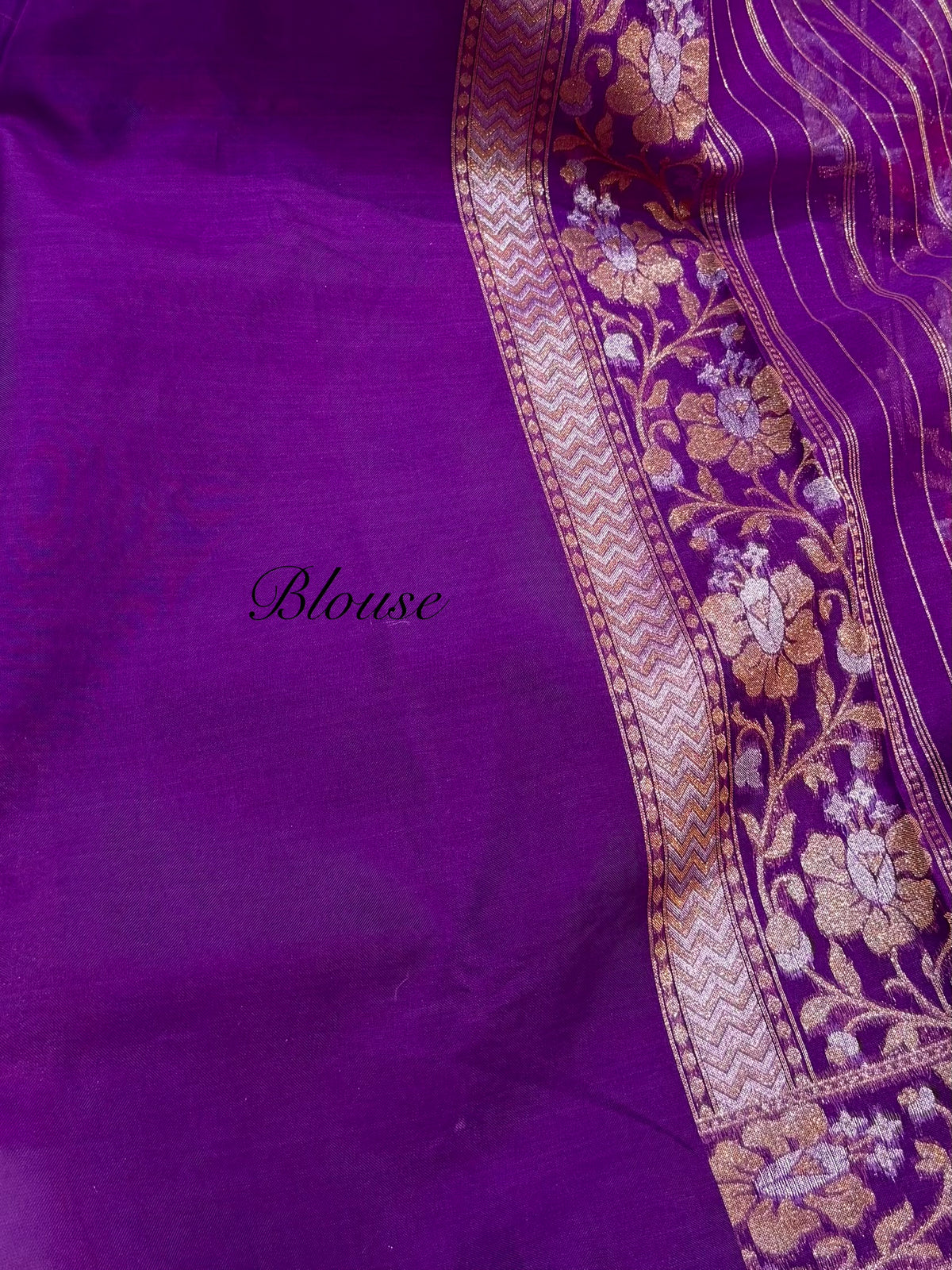Prebook | Violet Purple Pure Banarasi Ektara Kora Jamdani Saree