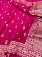Prebook | Dual Shade Pink Pure Banarasi Katan Silk Saree