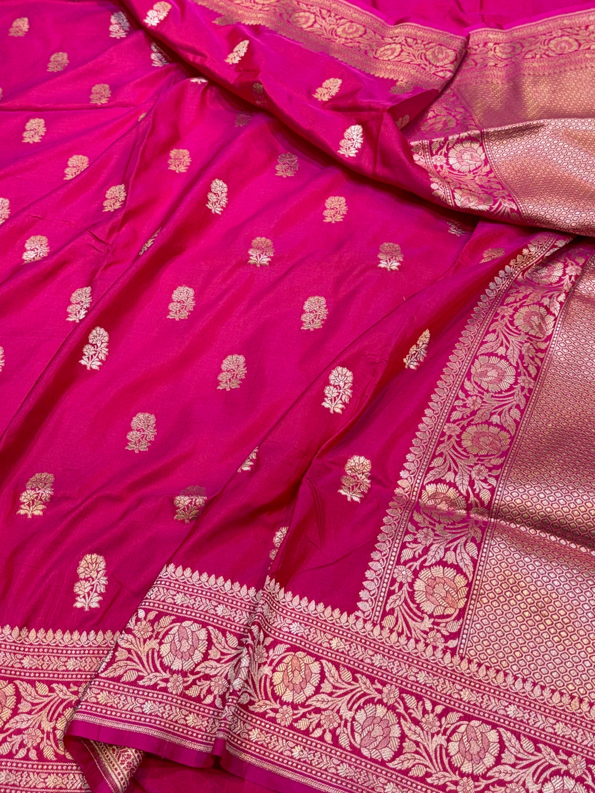 Prebook | Dual Shade Pink Pure Banarasi Katan Silk Saree