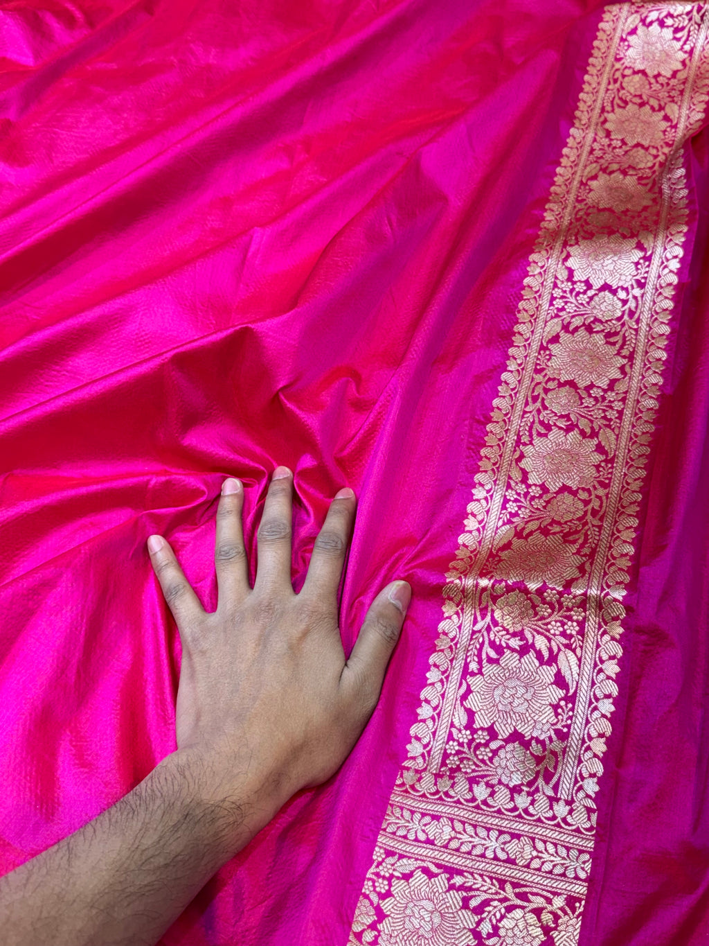 Prebook | Rani Pink 100% Pure Banarasi Katan Silk Saree