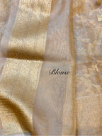 Diamond Golden 100% Pure Tissue Silk Banarasi Partywear Saree