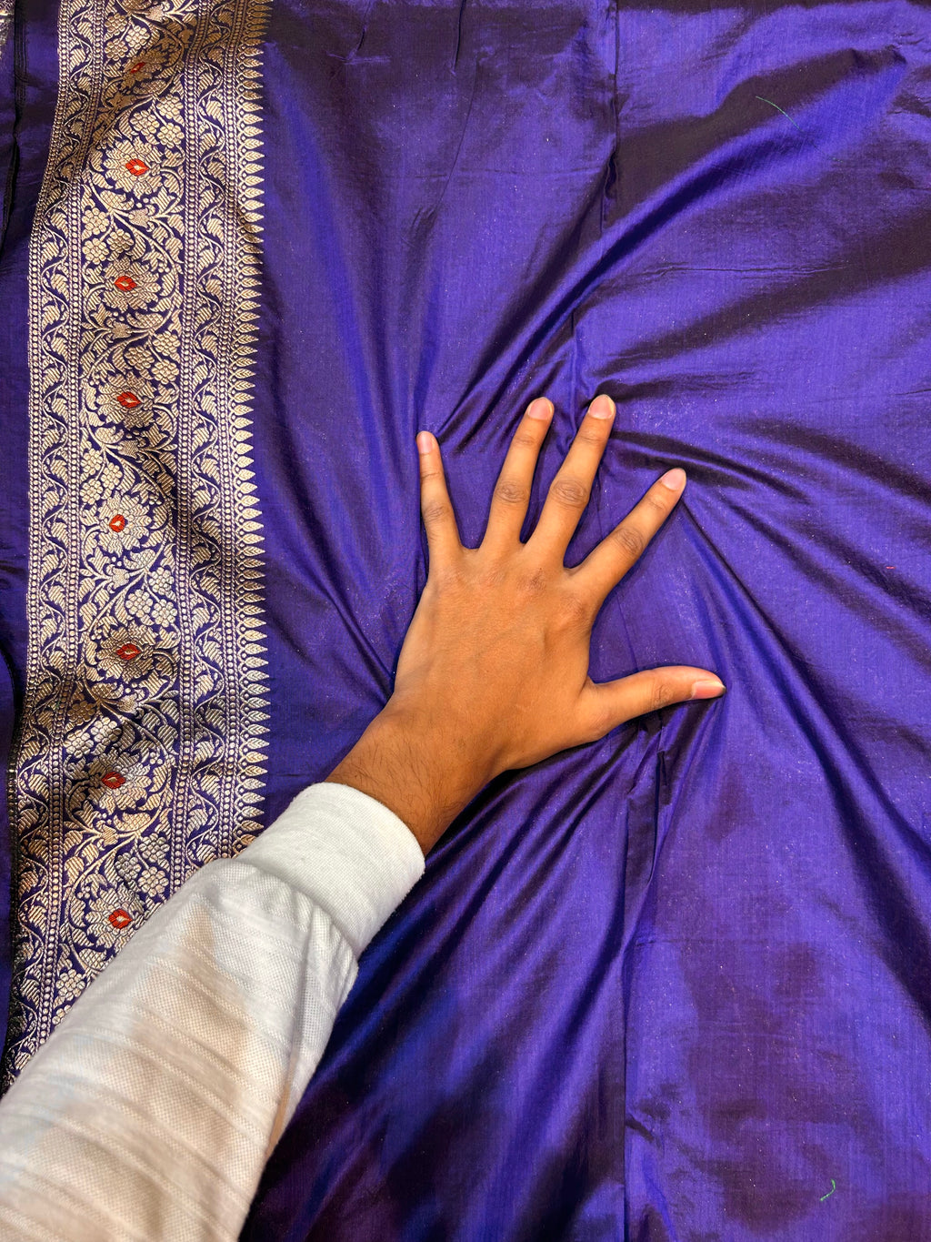 Royal Blue 100% Pure Banarasi Katan Silk Meenakari Brocade Saree