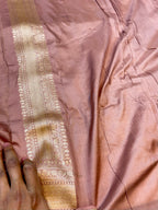 Beige 100% Pure Banarasi Katan Silk Meenakari Saree