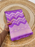 Lavender 100% Pure Katan Silk Saree