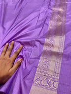 Prebook | Lavender 100% Pure Banarasi Katan Silk Meenakari Saree