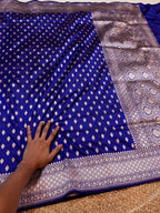 Prebook | Esha Gupta Mam inspired Royal Blue 100% Pure Banarasi Katan Silk Saree