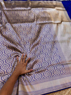 Royal Blue Pure Banarasi Katan Silk Brocade Saree