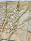 Diamond Golden 100% Pure Tissue Silk Banarasi Partywear Saree