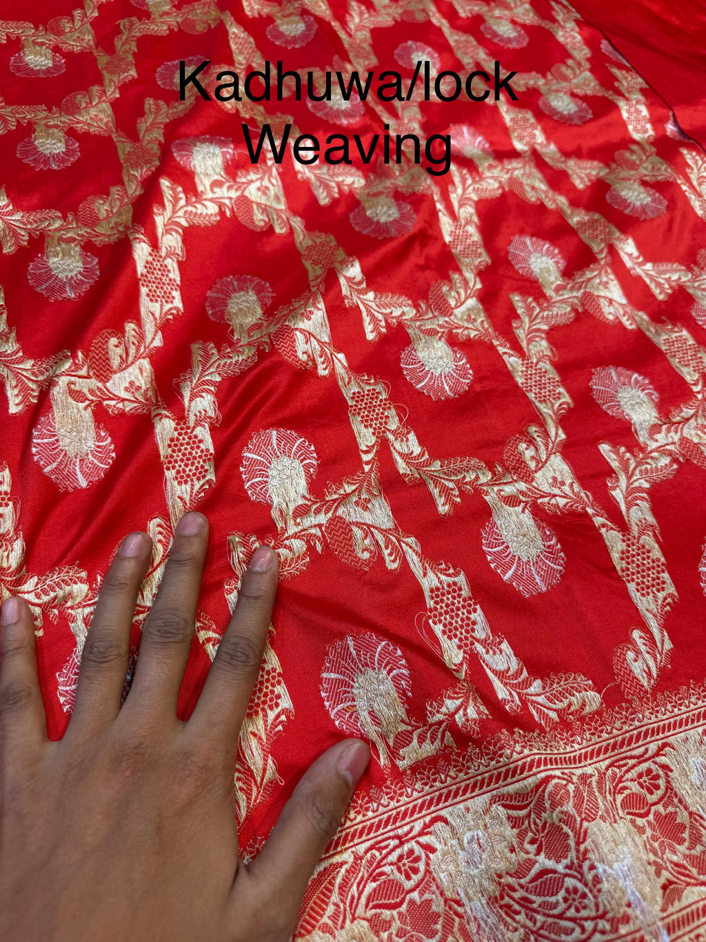 Red 100% Pure Banarasi Katan Silk Handloom Handwoven Pattu Saree