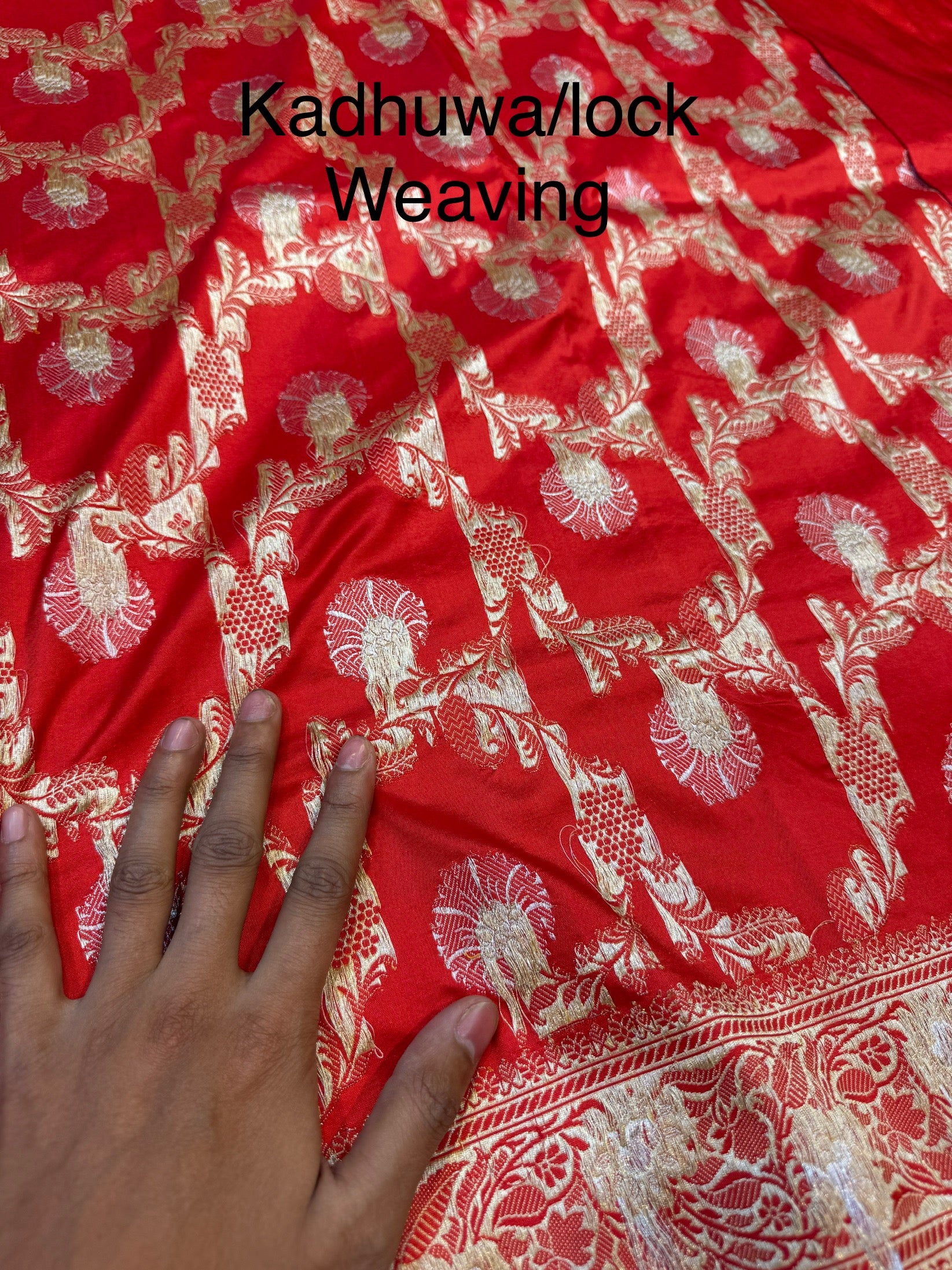 Red 100% Pure Banarasi Katan Silk Handloom Handwoven Pattu Saree