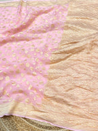 Baby Pink 100% Pure Banarasi Premium Khaddi Georgette Saree