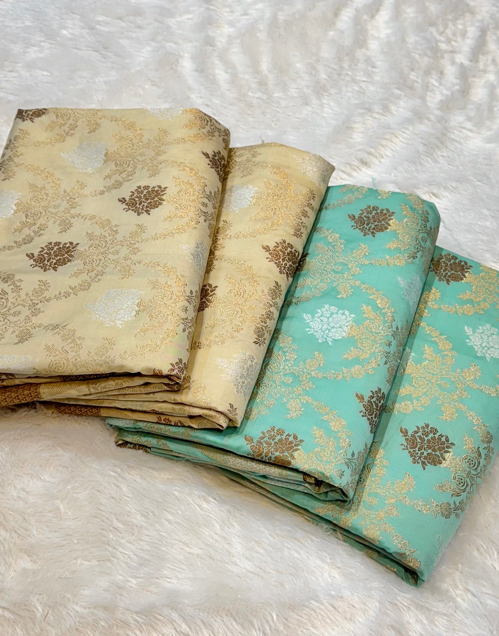 Sea Green Banarasi SemiKatan Silk Partywear Saree