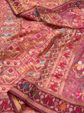 Prebook | Pink 100% Pure Ektara Banarasi Kora Jamdani Saree