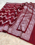 Coca Cola Banarasi Soft Mashru Silk Partywear Saree