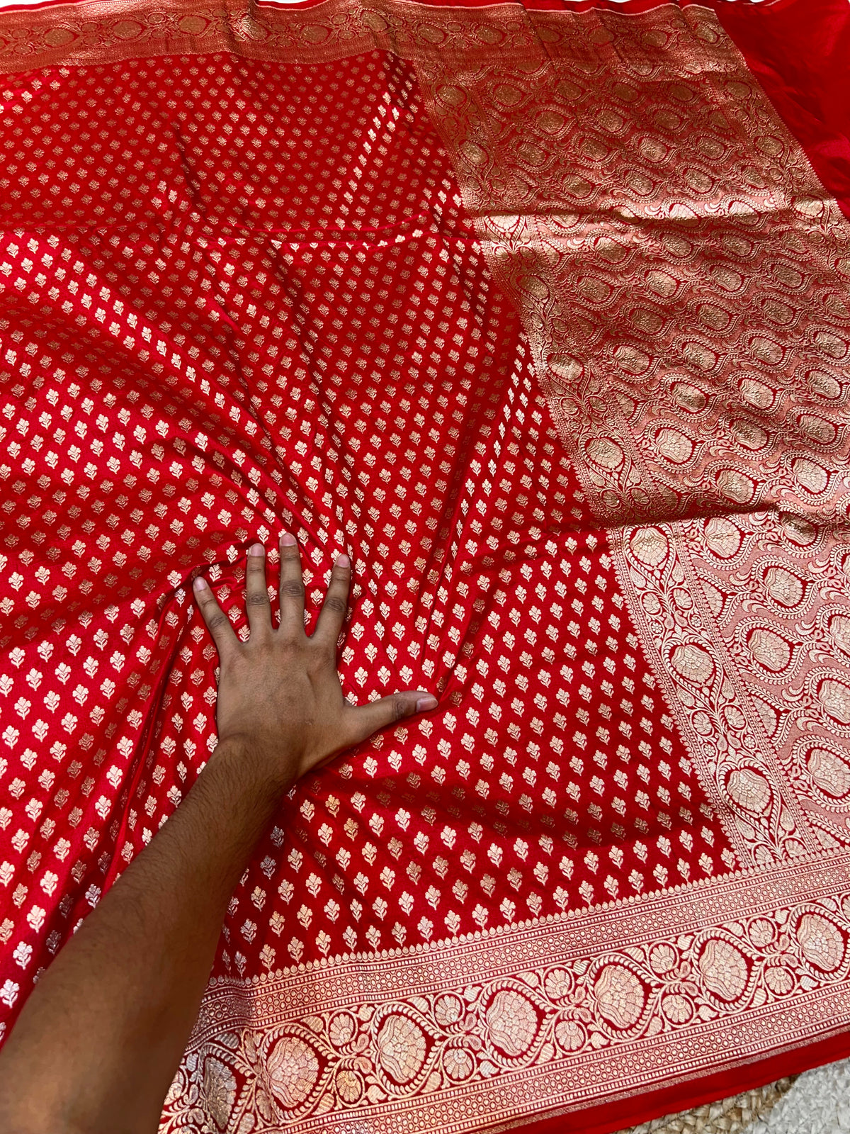 Prebook | Red Pure Banarasi Katan Silk Saree