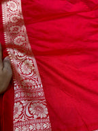 Prebook | Red 100% Pure Banaras Katan Silk Rangkaat Saree