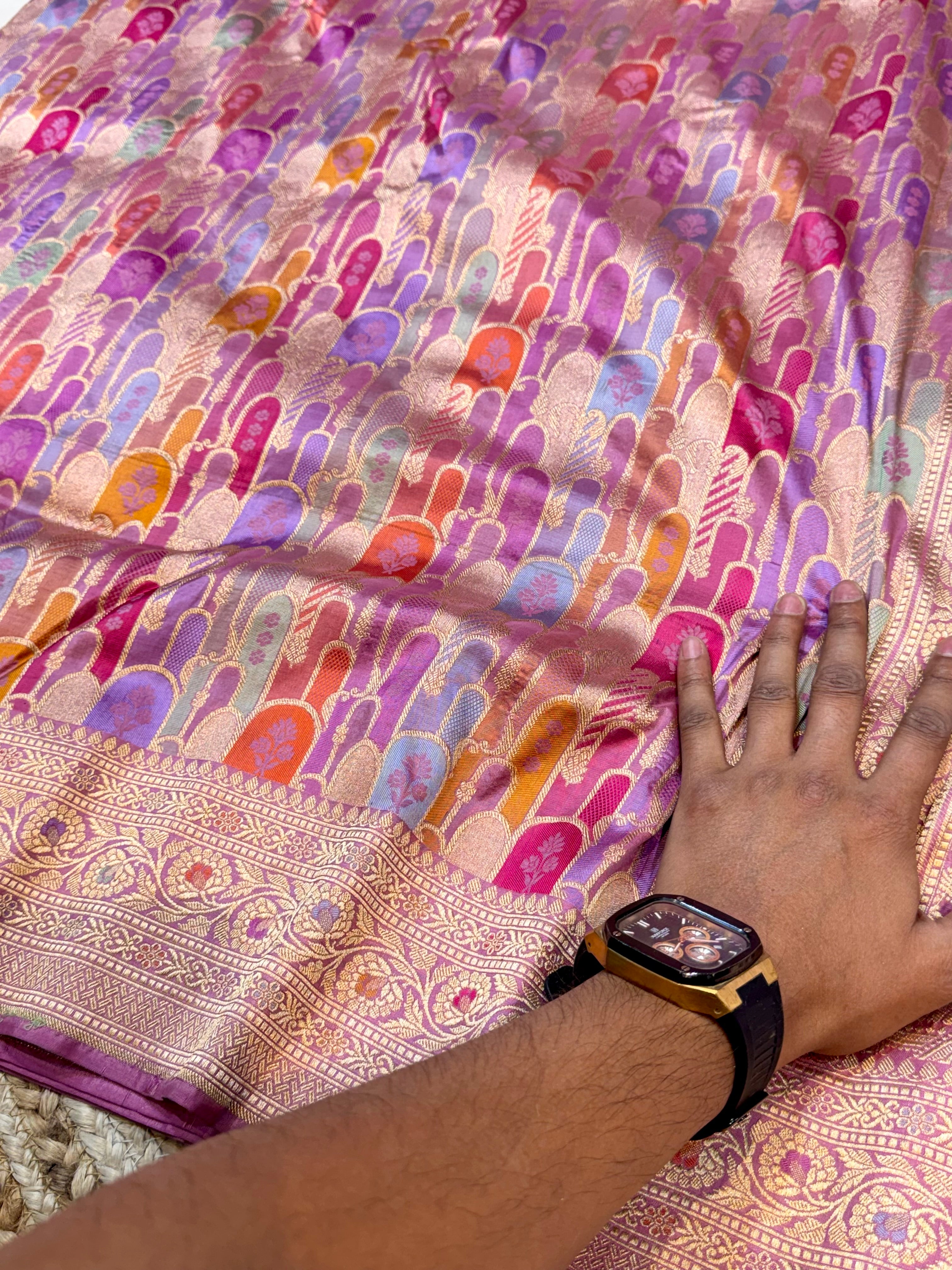 Prebook | Lilac 100% Pure Banaras Katan Silk Rangkaat Saree