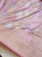 Prebook | Pastel Lavender Exclusive Pure Banaras Katan Silk Rangkaat Sareea