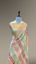 Pista Green 100% Pure Banaras Katan Silk Rangkaat Saree