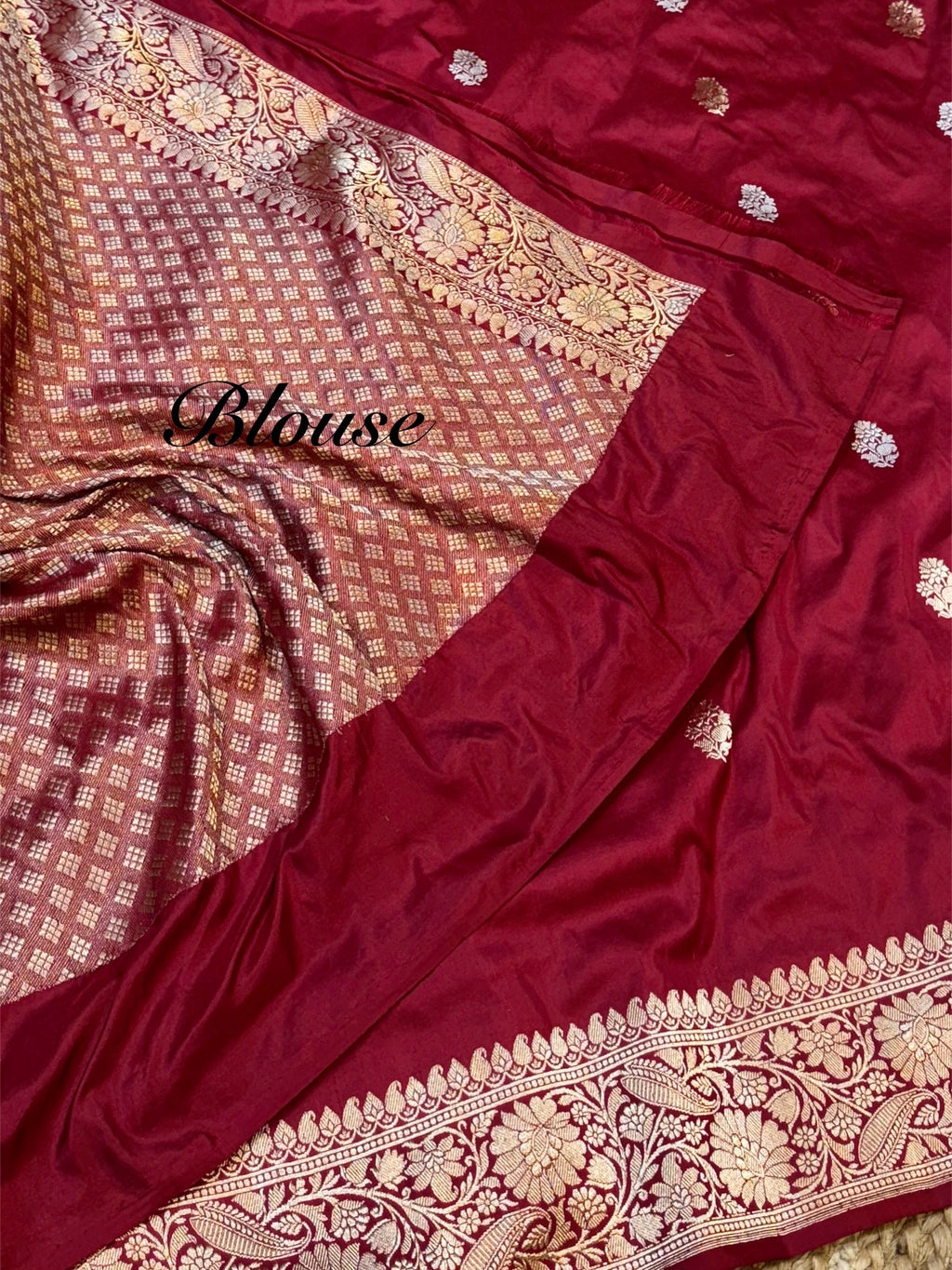 Prebook | Maroon 100% Pure Banaras Katan Silk Handloom Handwoven Pattu Saree