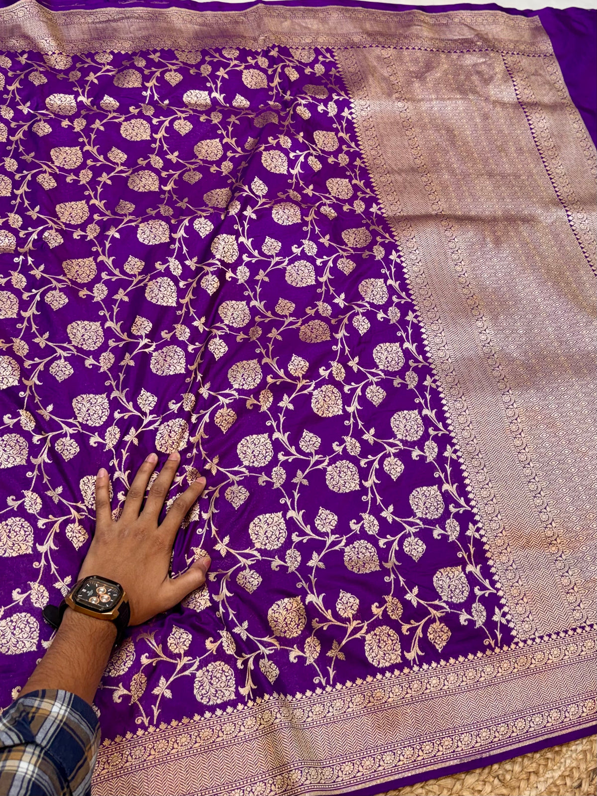 Prebook | Purple Pure Banarasi Katan Silk Saree