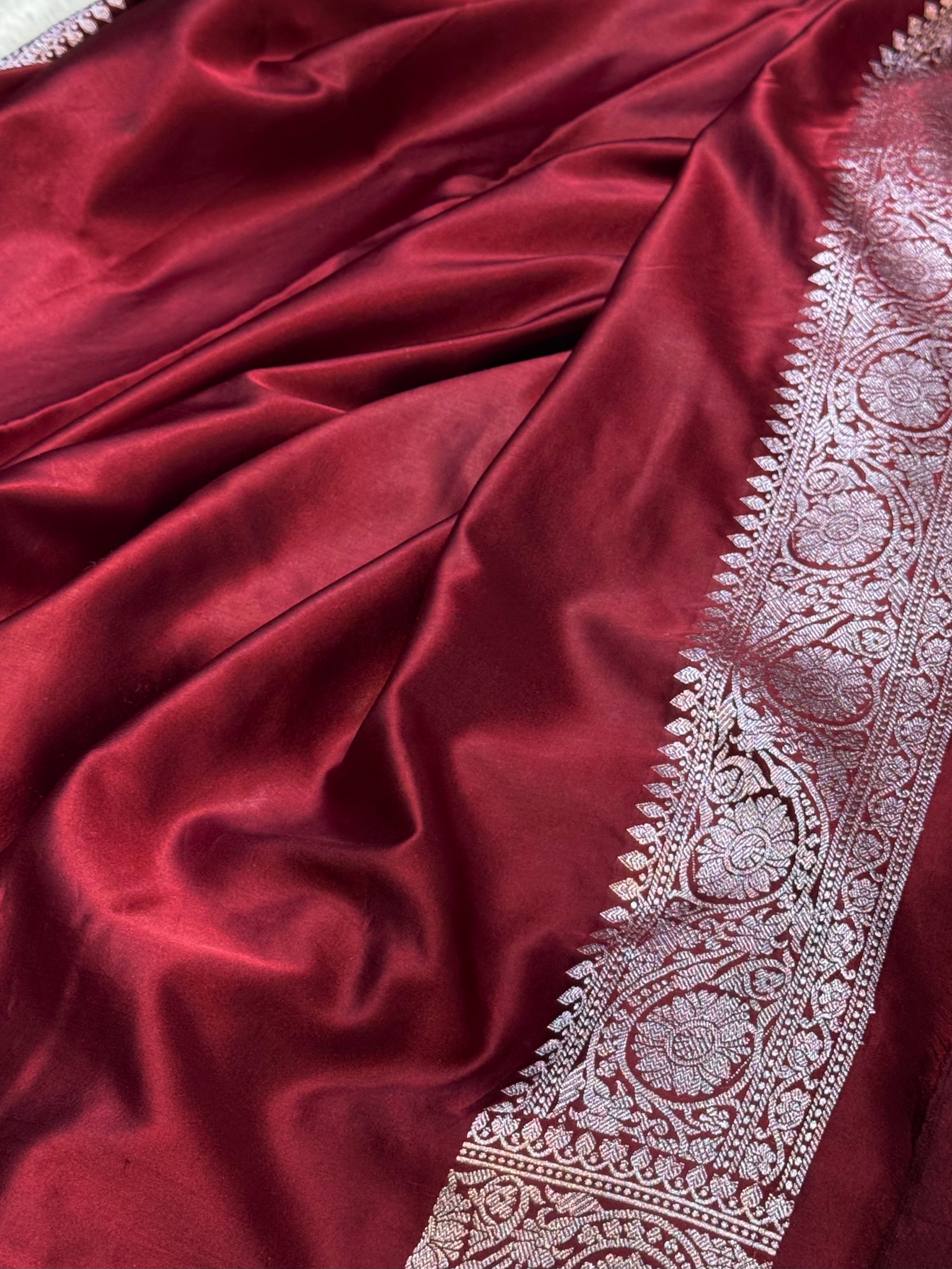 Coca Cola Banarasi Soft Mashru Silk Partywear Saree