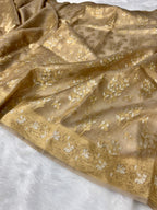 Diamond Golden 100% Pure Tissue Silk Banarasi Partywear Saree