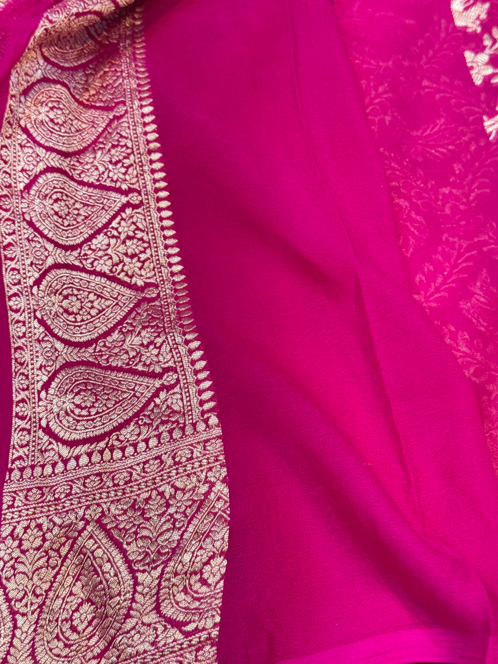 100% Pure Khaddi Georgette SHIKARGAH Saree