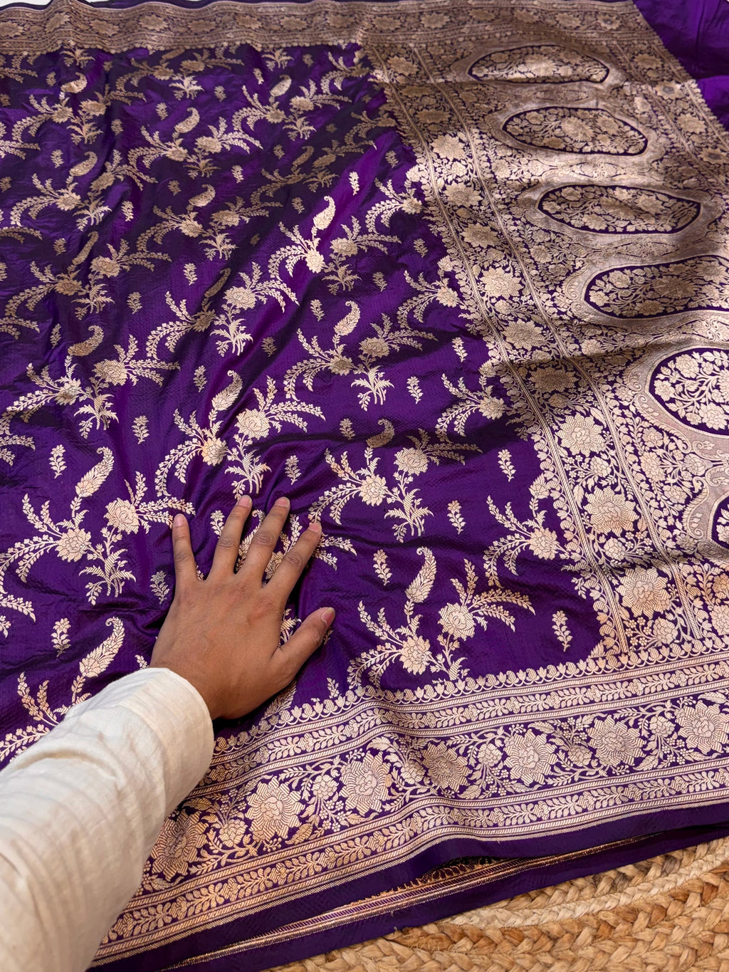 Prebook | Violet Purple 100% Pure Banarasi Katan Silk Saree