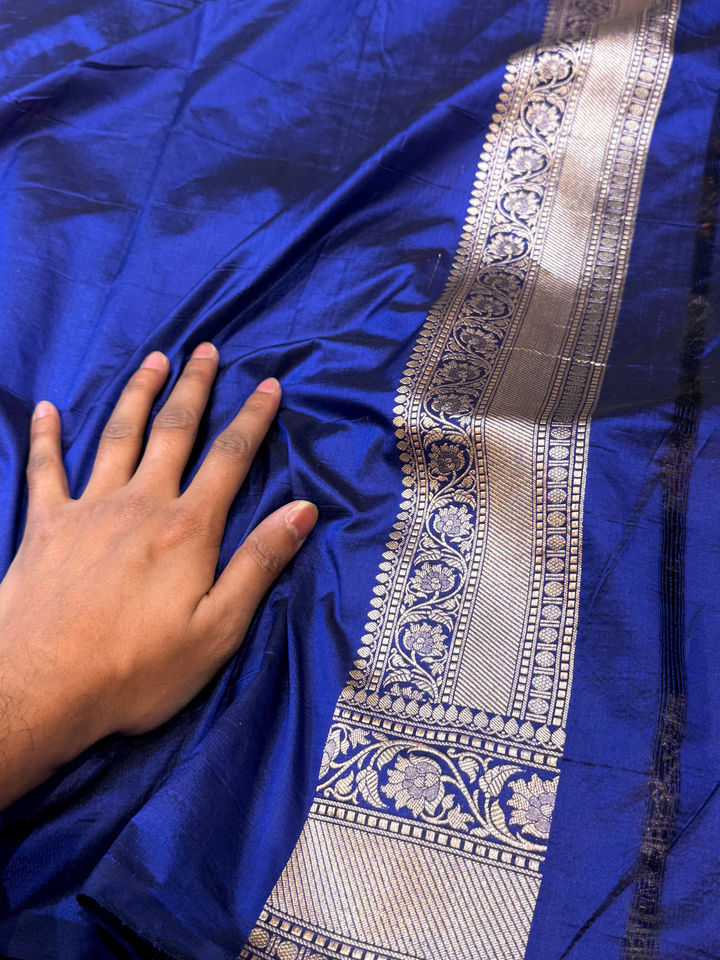 Prebook | Royal Blue 100% Pure Banarasi Katan Silk Meenakari Saree