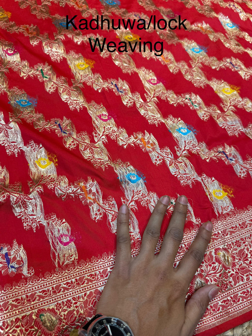 Red 100% Pure Banarasi Katan Silk Handloom Handwoven Pattu Saree