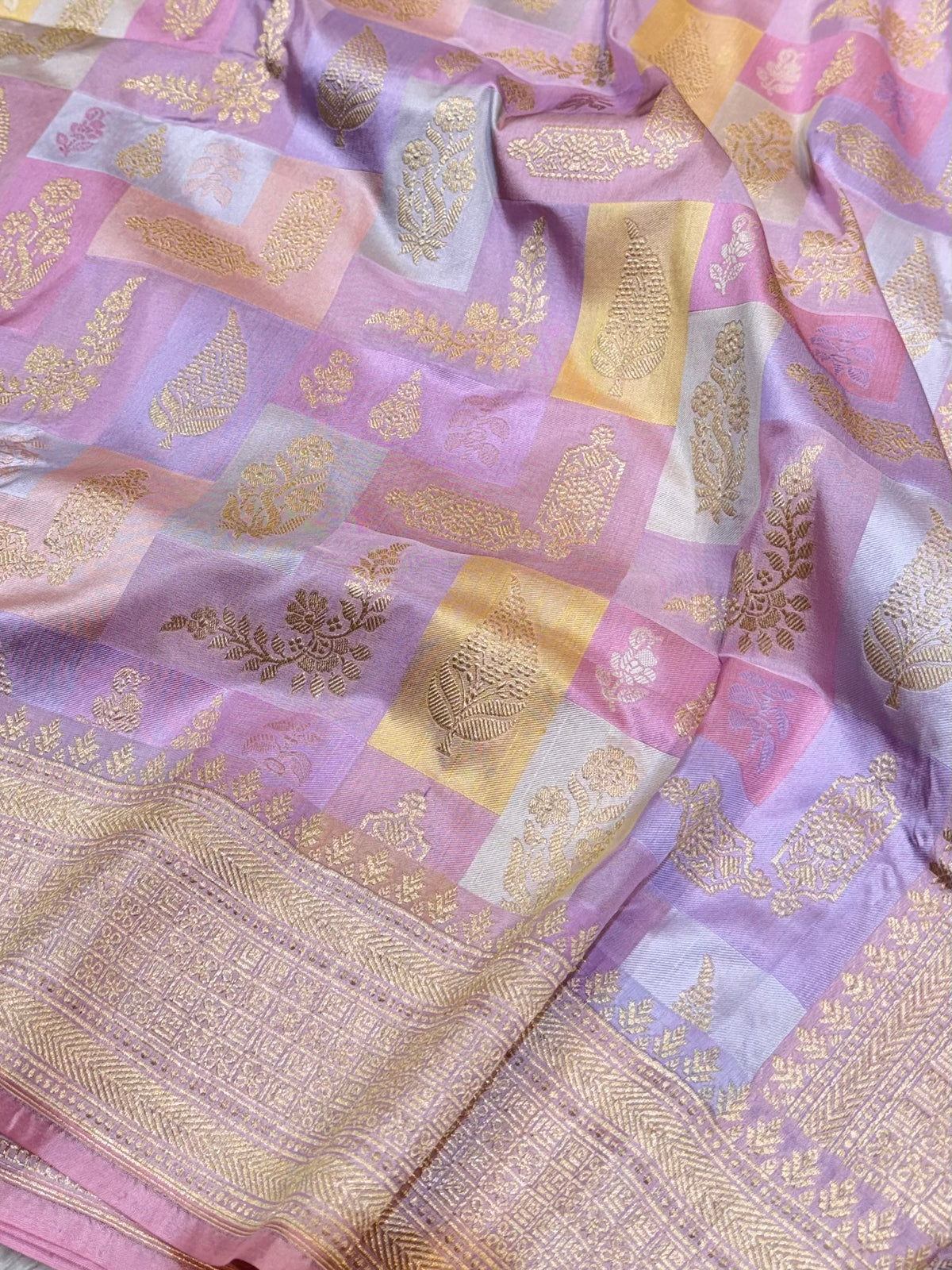 Prebook | Lavender Exclusive Pure Banaras Katan Silk Rangkaat Saree