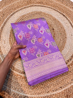 Prebook | Lavender 100% Pure Banarasi Katan Silk Meenakari Saree