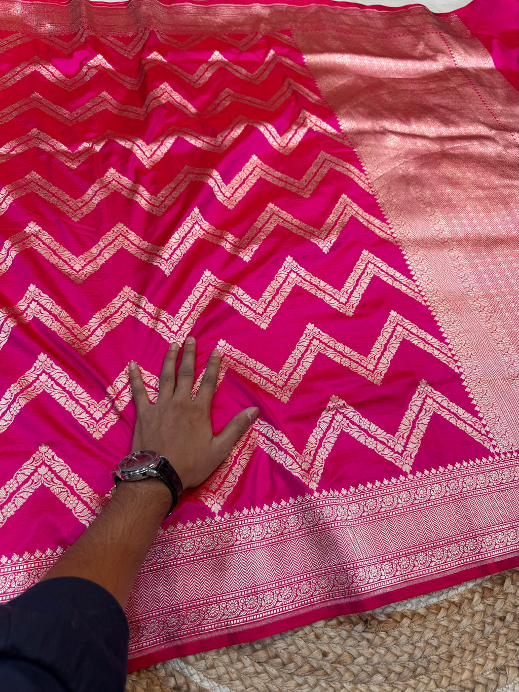 Prebook | Rani Pink 100% Pure Banarasi Katan Silk Saree