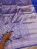 Royal Blue Pure Banarasi Katan Silk Brocade Saree