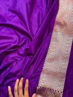 Prebook | Purple Pure Banarasi Katan Silk Saree