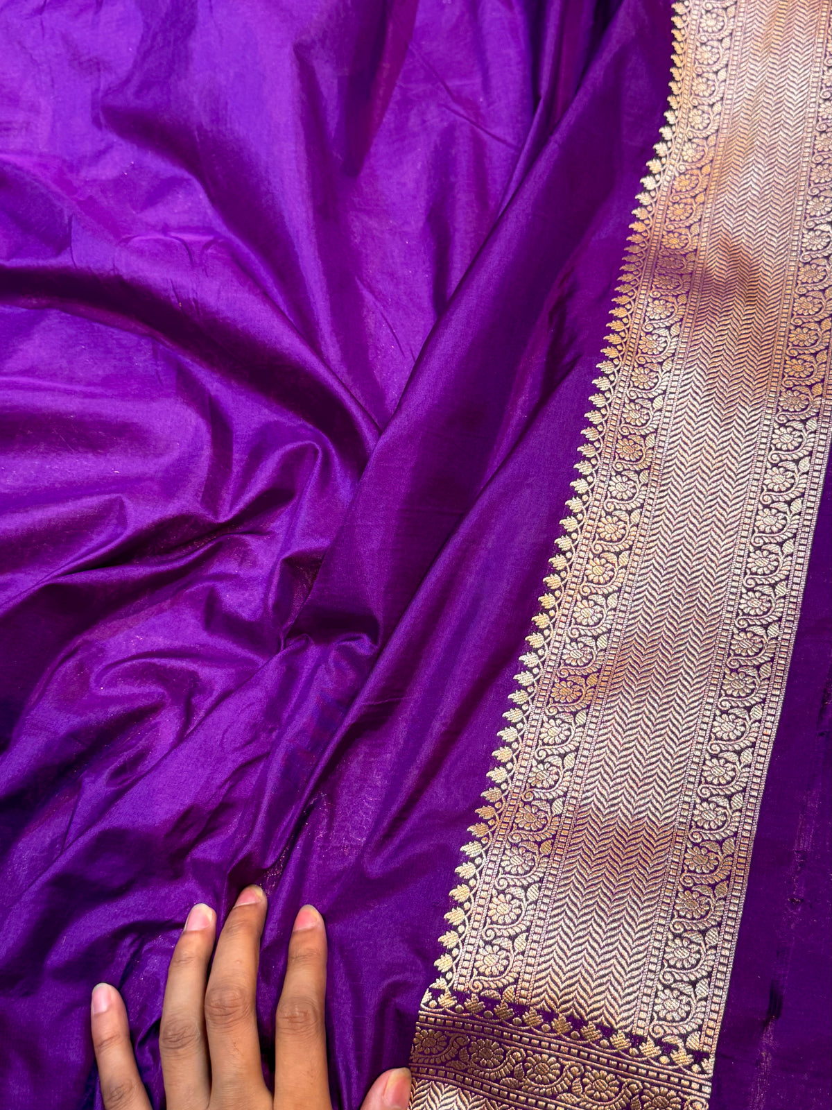 Prebook | Purple Pure Banarasi Katan Silk Saree