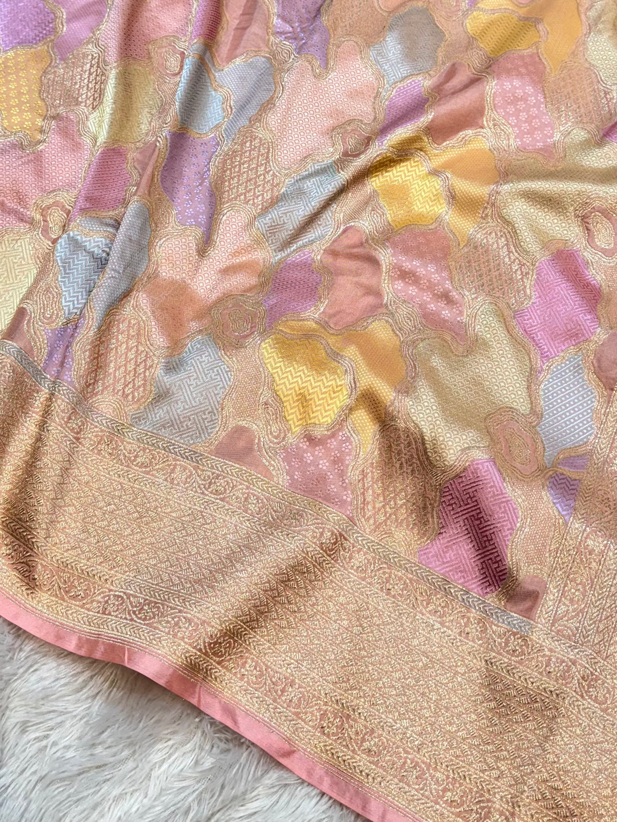 Prebook | Peach Exclusive Pure Banaras Katan Silk Rangkaat Saree