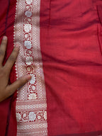 Maroon 100% Pure Banarasi Katan Silk Meenakari Saree