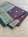 Green Banarasi Soft Mashru Silk Partywear Saree