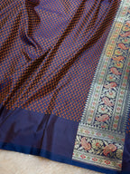Blue Banarasi Soft Mashru Silk Partywear Saree