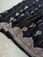 Banarasi Soft Meenakari Mashru Silk Partywear Saree