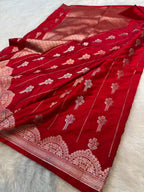 Banarasi Soft Meenakari Mashru Silk Partywear Saree