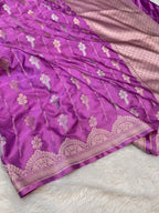 Banarasi Soft Meenakari Mashru Silk Partywear Saree
